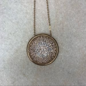 Swarovski Rose Gold/ Pink Crystal Long Pendant